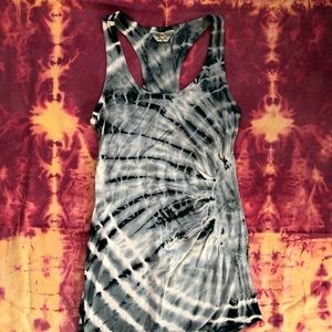 Hard Tail Tank Dress in Blue Tie Dye Size S